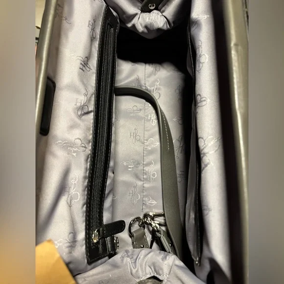 NWT Cole Haan Anne Street Frame Gray/Black Satchel - Picture 12 of 16